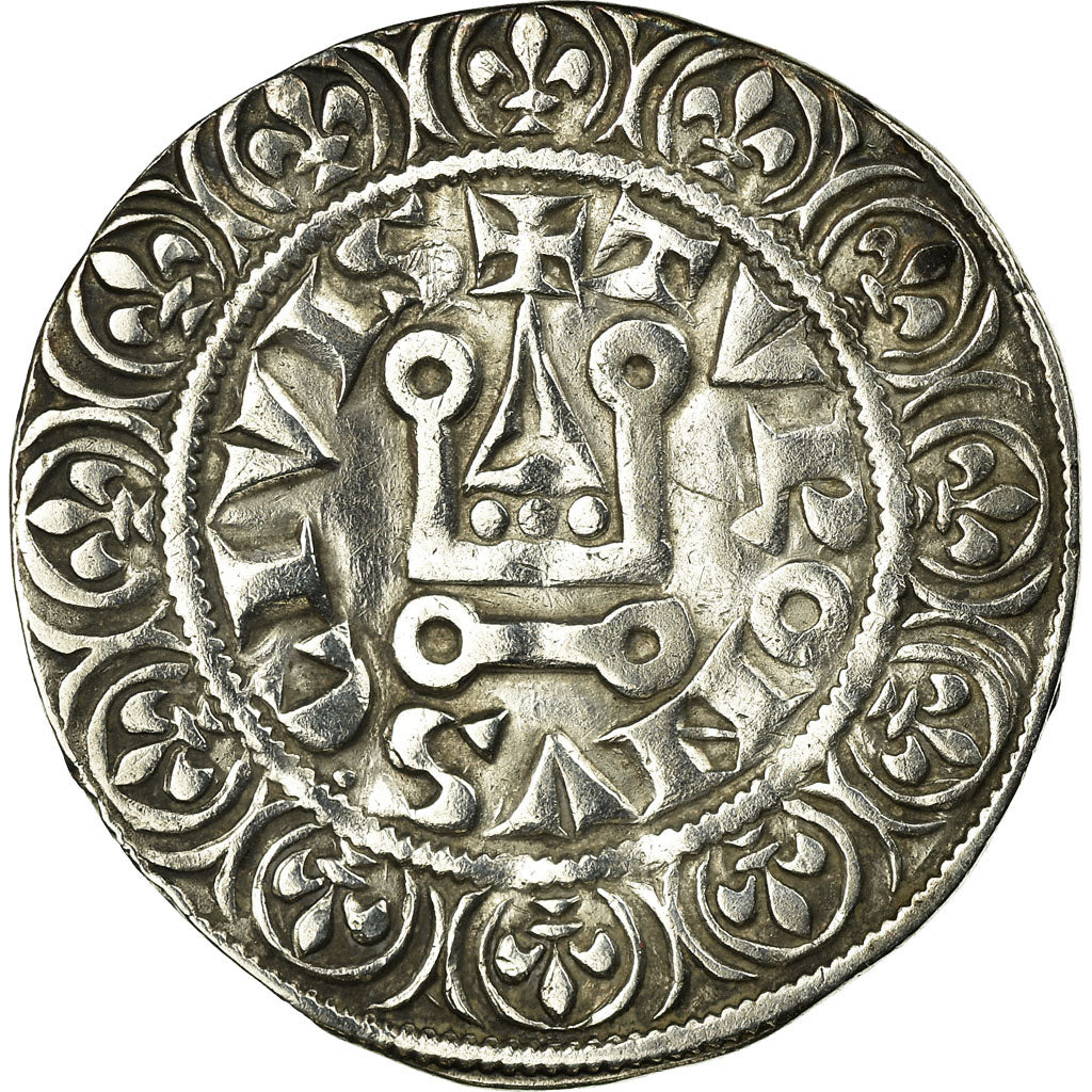 Munten, Frankrijk, Philippe III, Gros Tournois, ZF+, Zilver, Duplessy:202A