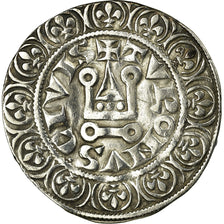 Munten, Frankrijk, Philippe III, Gros Tournois, ZF+, Zilver, Duplessy:202A
