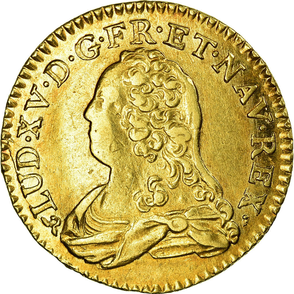 Münze, Frankreich, Louis XV, Louis d'or aux lunettes, Louis d'Or, 1727, Rouen
