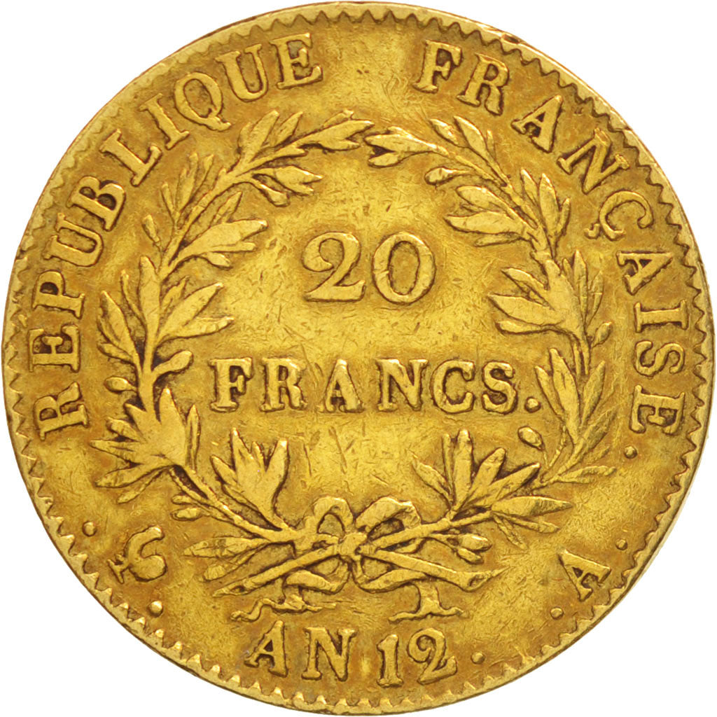 France, Napoléon I, 20 Francs, 1804, Paris, Gold, KM:661, Gadoury:1021