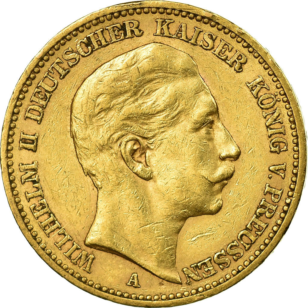 Moneda, Estados alemanes, PRUSSIA, Wilhelm II, 20 Mark, 1889, Berlin, MBC, Oro