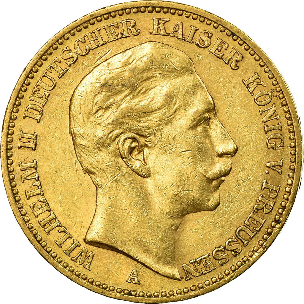 Moneda, Estados alemanes, PRUSSIA, Wilhelm II, 20 Mark, 1906, Berlin, MBC+, Oro