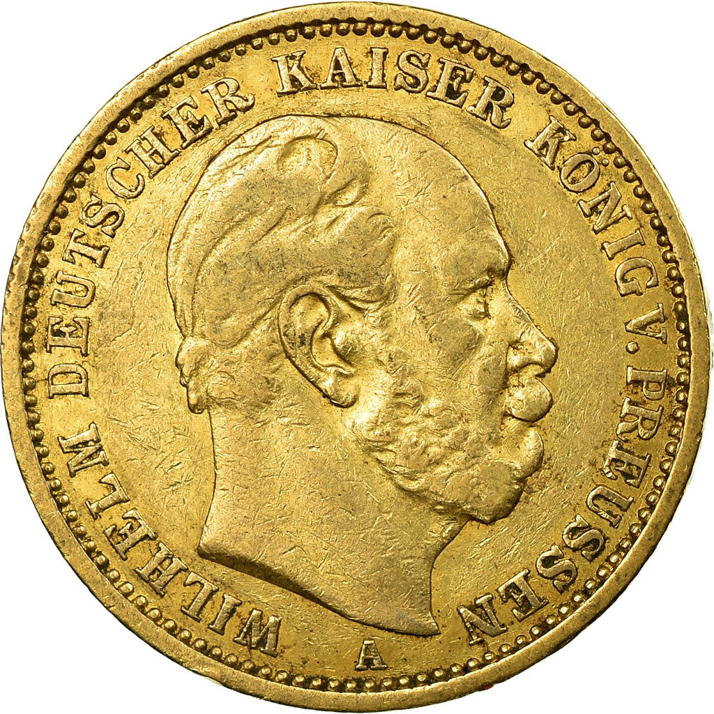 Moneda, Estados alemanes, PRUSSIA, Wilhelm I, 20 Mark, 1878, Berlin, MBC, Oro