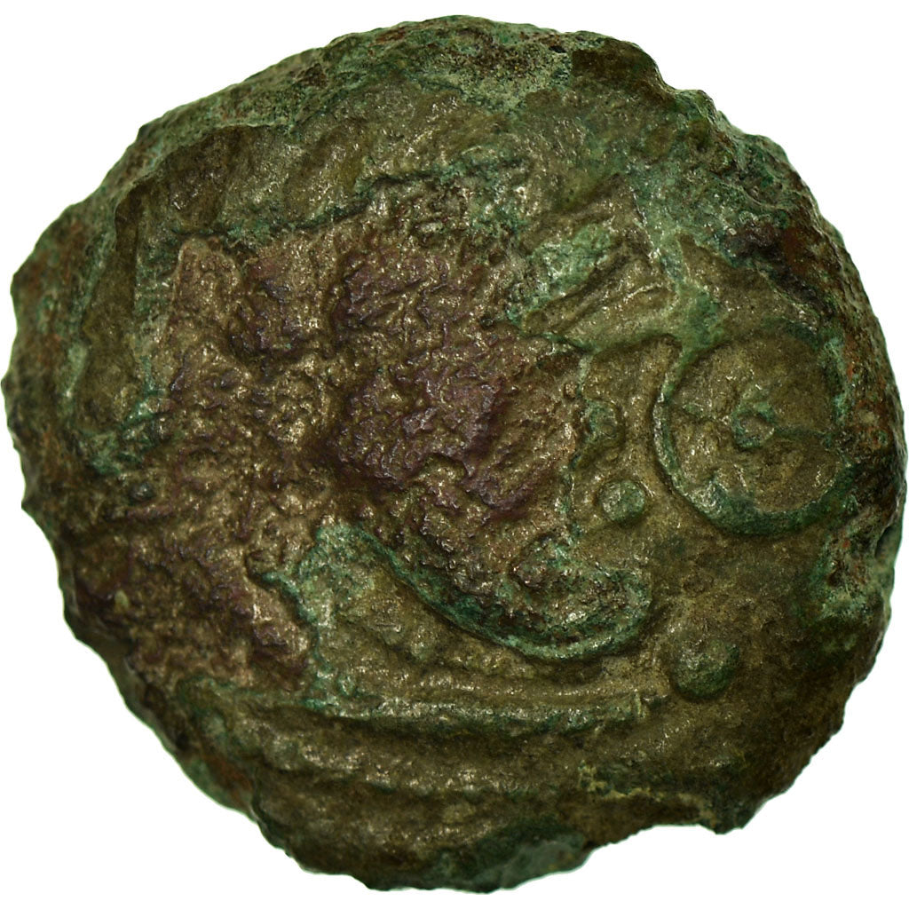Coin, Caletes, Bronze à l'esse et aux chevrons, VF(30-35), Delestrée 665 A