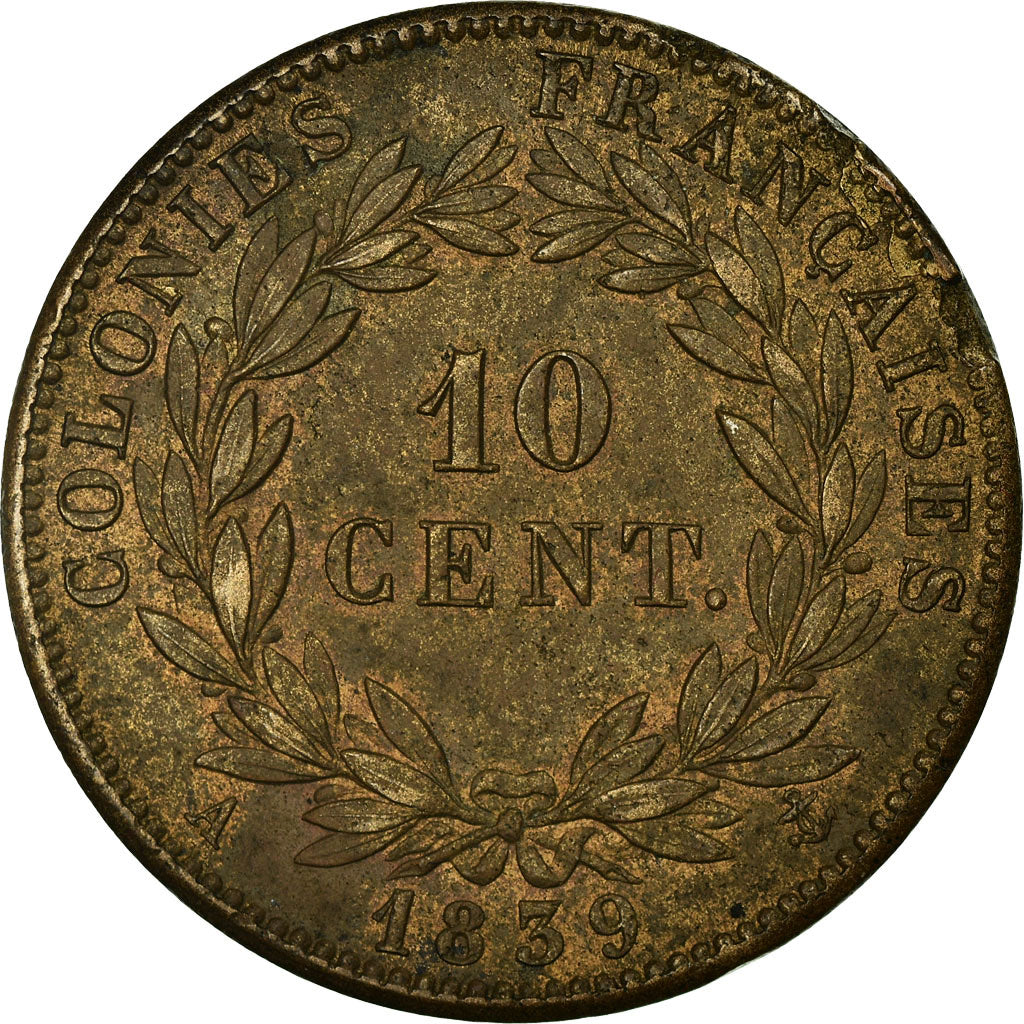 Coin, FRENCH COLONIES, Louis - Philippe, 10 Centimes, 1839, Paris, EF(40-45)