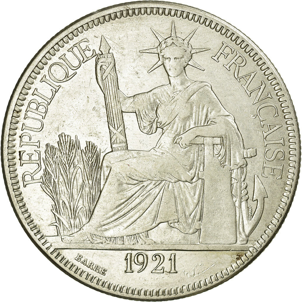 Moneta, INDOCINA FRANCESE, Piastre, 1921, San Francisco, BB, Argento, KM:TS1