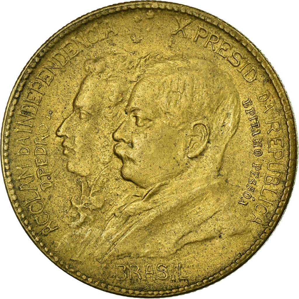 Moneda, Brasil, 1000 Reis, 1922, MBC+, Aluminio - bronce, KM:522.1