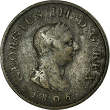 Coin, Great Britain, George III, Farthing, 1806, VF(30-35), Copper, KM:661