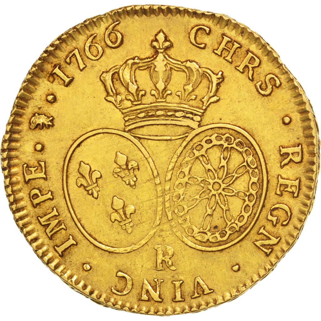 Coin, France, Louis XV, Double louis d'or au bandeau, 2 Louis D'or, 1766