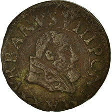 Monnaie, FRENCH STATES, URBAIN VIII, Quattrino, 1640, Avignon, TTB, Cuivre