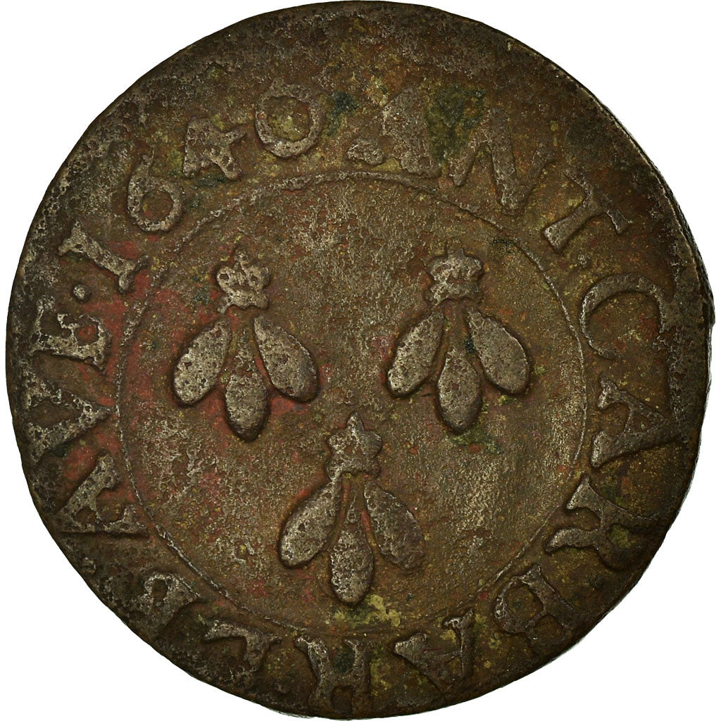 Monnaie, FRENCH STATES, URBAIN VIII, Quattrino, 1640, Avignon, TTB, Cuivre