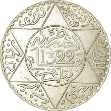 Moneda, Marruecos, 'Abd al-Aziz, 1/2 Rial, 5 Dirhams, 1904 (AH 1322), EBC