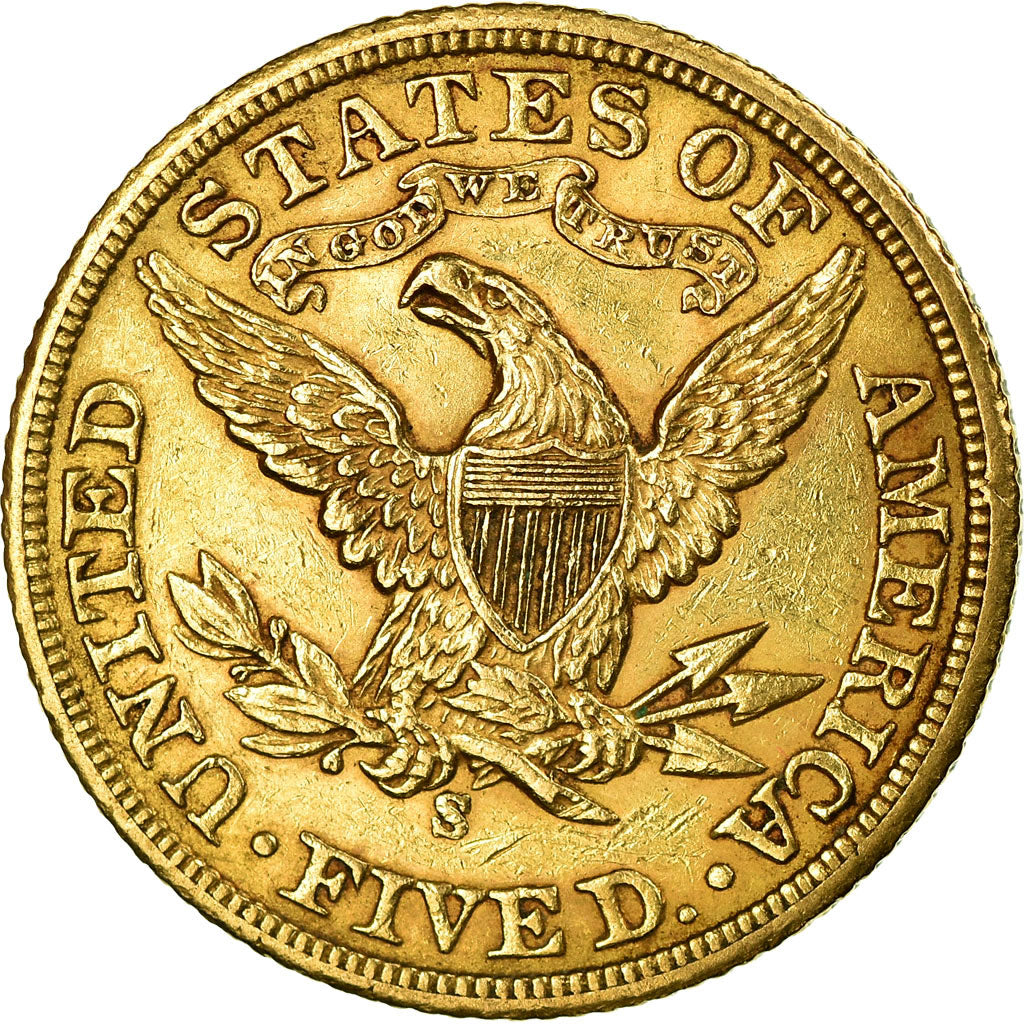 Coin, United States, Coronet Head, $5, 1901, San Francisco, AU(50-53), Gold