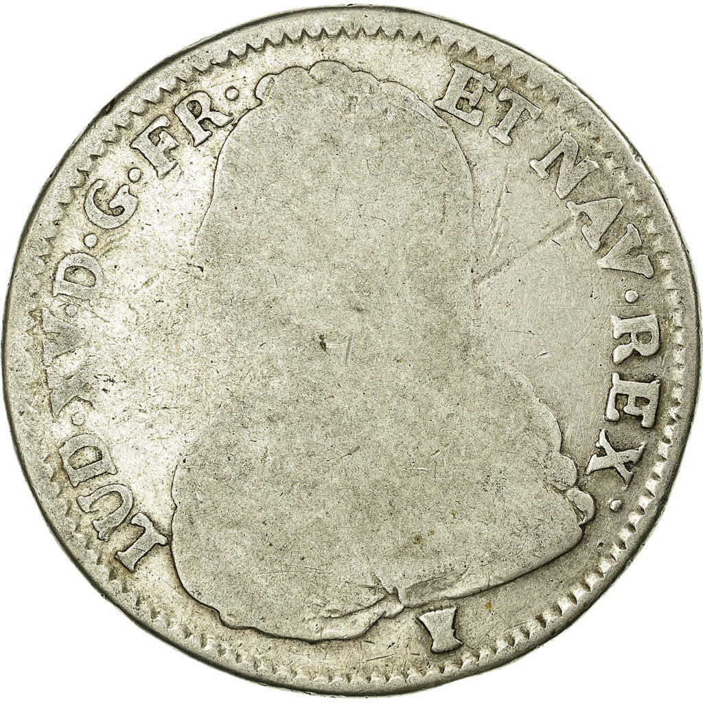 Monnaie, France, Louis XV, 1/2 Écu aux branches d'olivier, 1727, Rennes