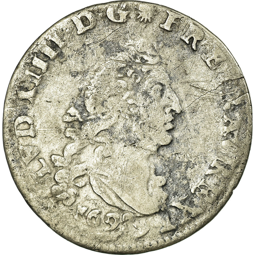 Münze, Frankreich, Louis XIV, 4 Sols aux 2 L, 4 Sols 2 Deniers, 1692, Tours