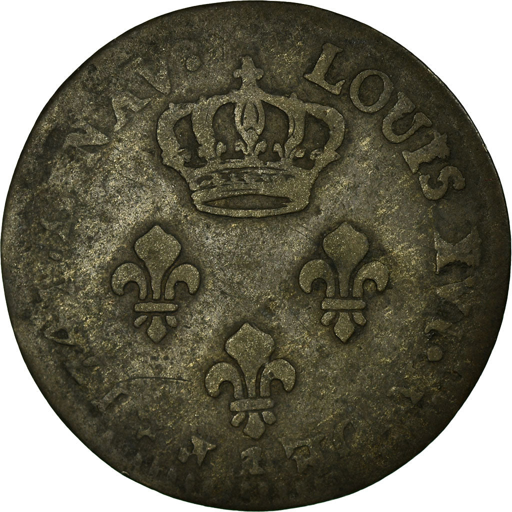 Moneda, GUAYANA FRANCESA, Louis XVI, 2 Sous, 1782, Paris, BC+, Vellón, KM:1