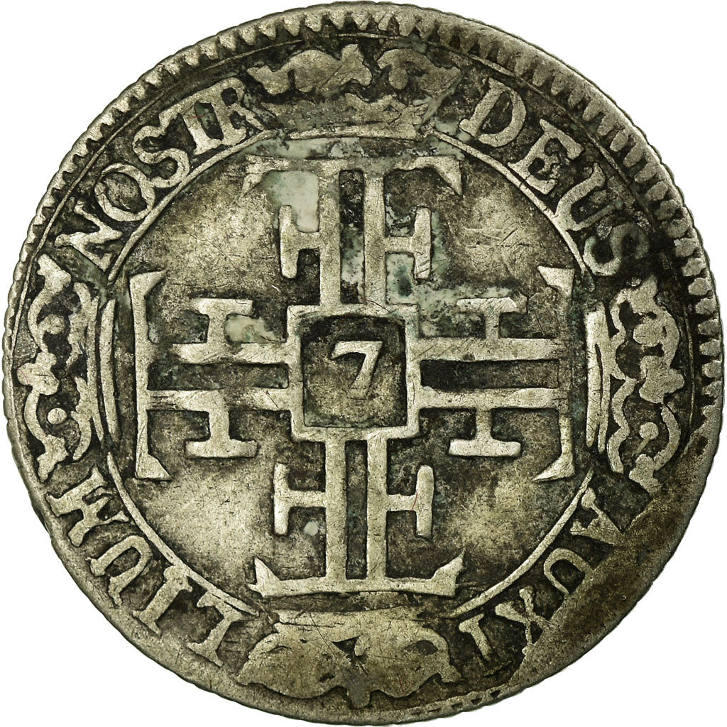Coin, SWISS CANTONS, FREIBURG, 7 Kreuzer, 1/8 Gulden, 1787, VF(30-35), Silver