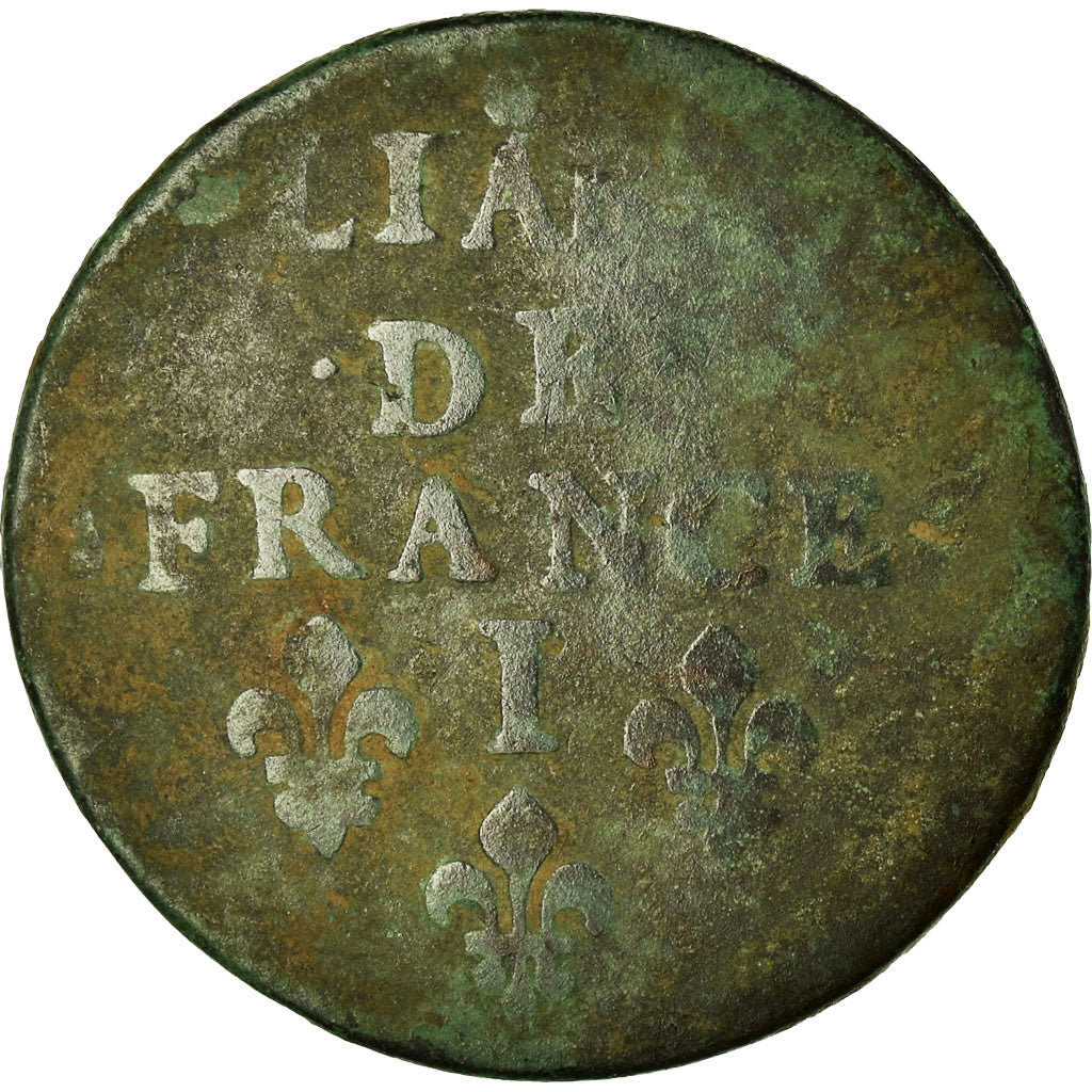 Münze, Frankreich, Louis XIV, Liard de France au buste juvénile, deuxième