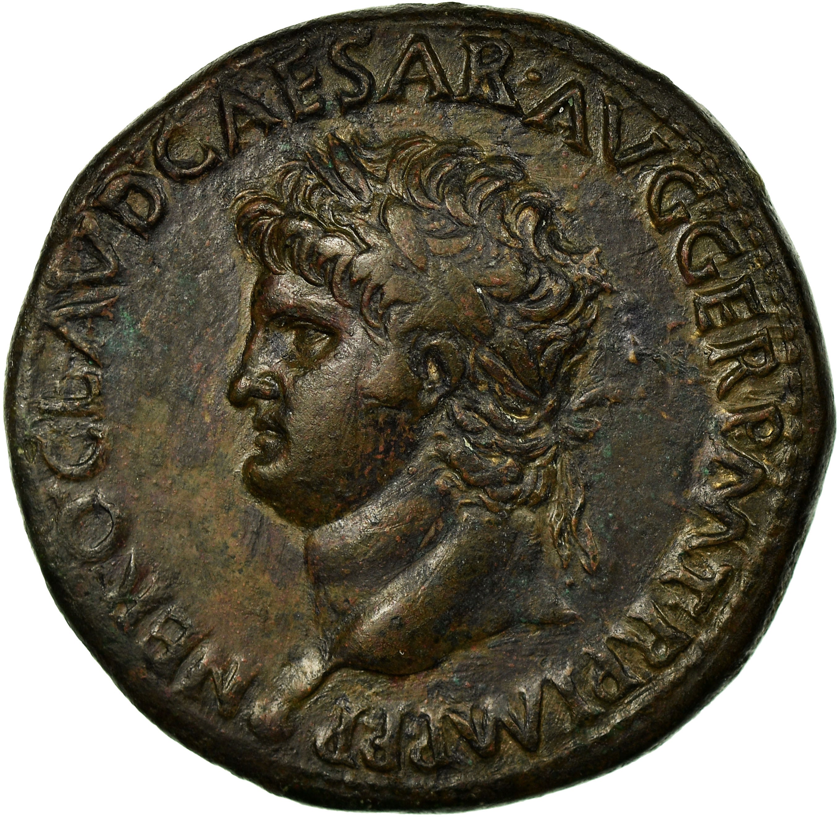 Coin, Nero, Sestertius, Lyons, AU(55-58), Bronze, RIC:443