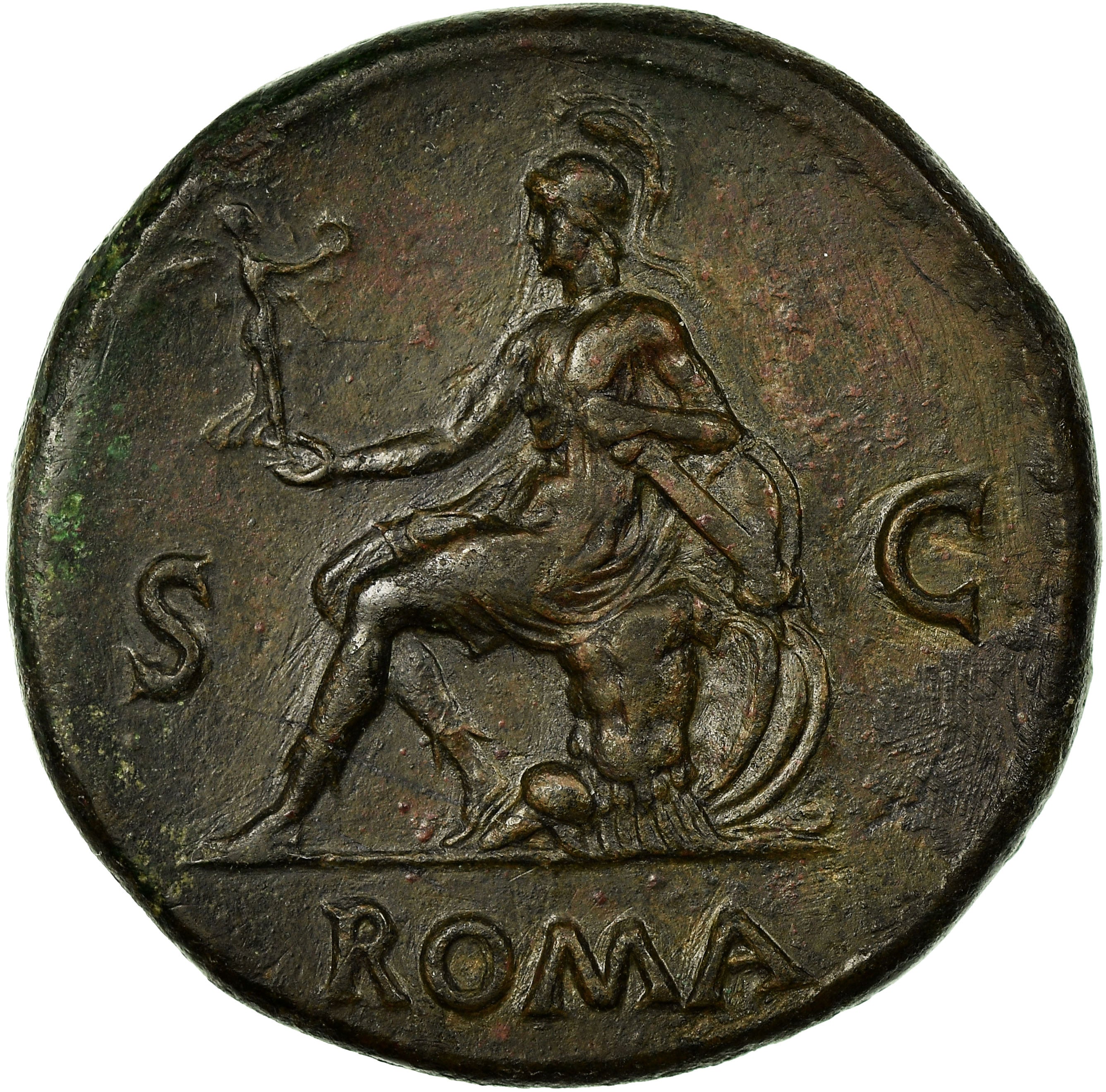 Coin, Nero, Sestertius, Lyons, AU(55-58), Bronze, RIC:443