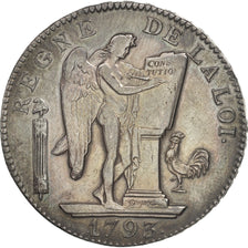 Coin, France, Écu de 6 livres françoise, 6 Livres, 1793, Paris, AU(50-53)