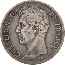 Moneda, Francia, Charles X, 2 Francs, 1826, Lyon, BC+, Plata, KM:725.4
