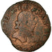Coin, France, Henri III, Double Tournois, 1579, La Rochelle, VF(20-25), Copper