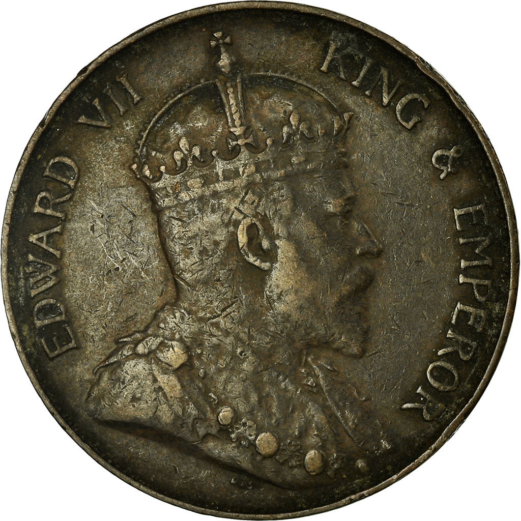 Coin, Hong Kong, Edward VII, Cent, 1904, Heaton, EF(40-45), Bronze, KM:11