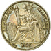 Moneda, INDOCHINA FRANCESA, 50 Cents, 1936, Paris, MBC+, Plata, KM:4a.2