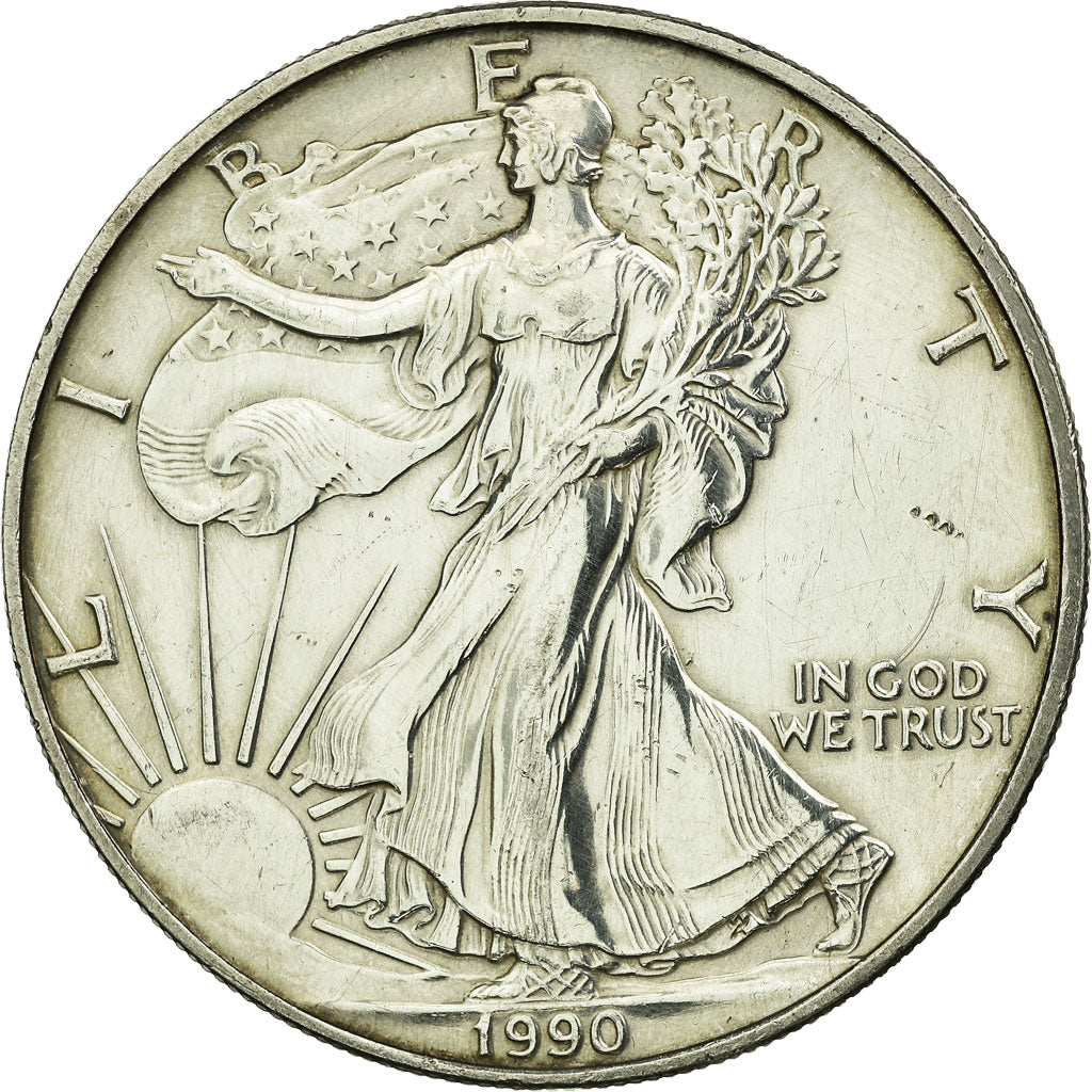Coin, United States, Dollar, 1990, U.S. Mint, Philadelphia, AU(55-58), Silver