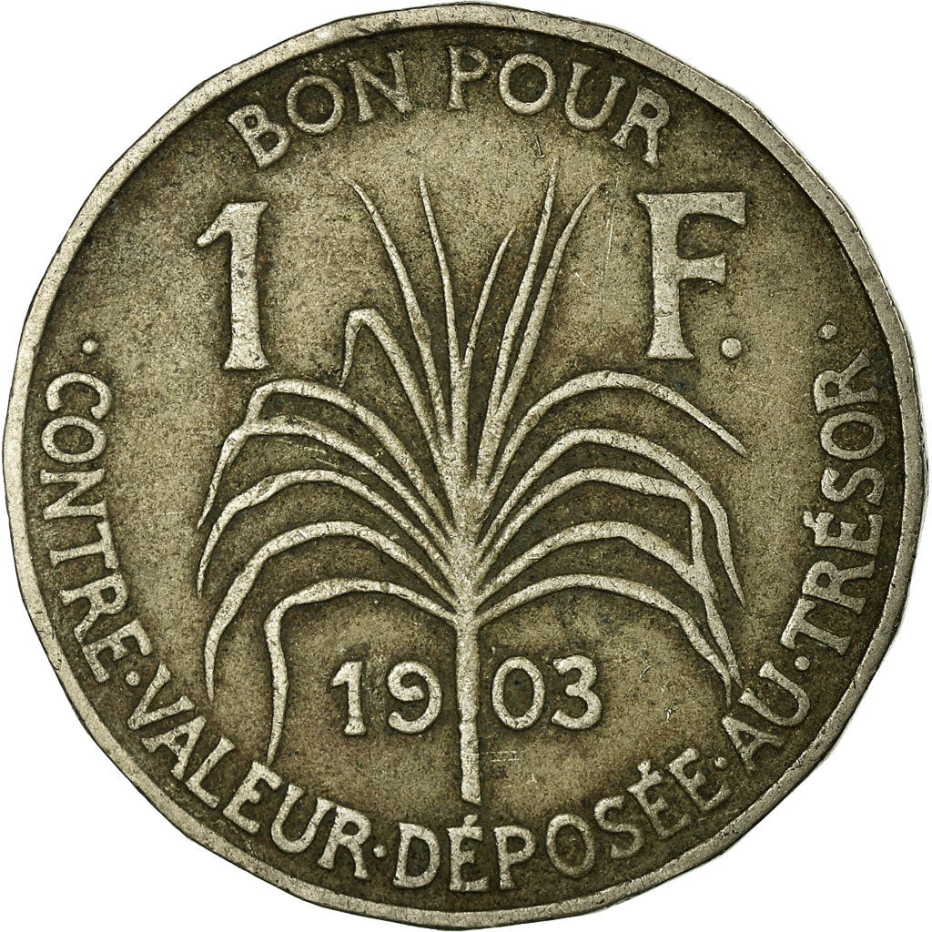 Coin, Guadeloupe, Franc, 1903, VF(20-25), Copper-nickel, KM:46, Lecompte:57