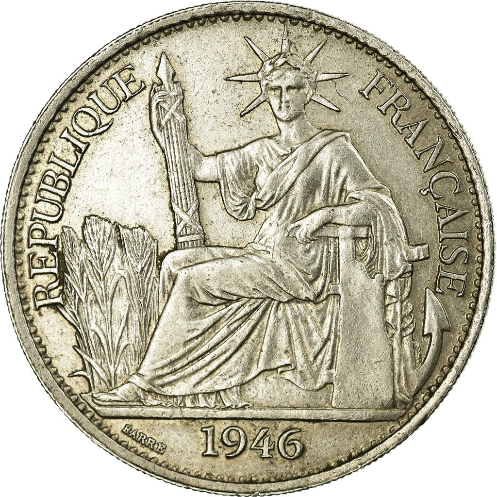 Moneta, INDOCINA FRANCESE, 50 Cents, 1946, Paris, SPL-, Rame-nichel, KM:31