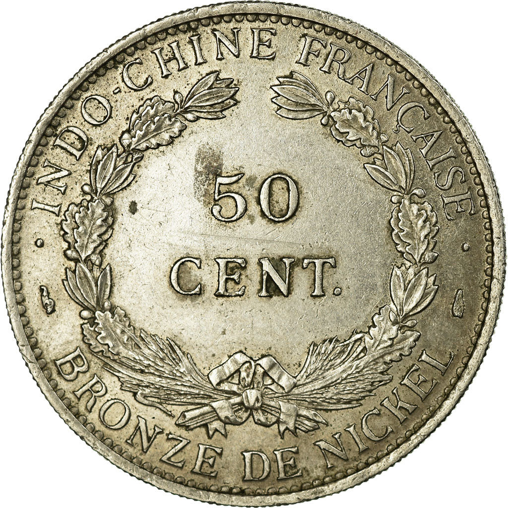 Moneta, INDOCINA FRANCESE, 50 Cents, 1946, Paris, SPL-, Rame-nichel, KM:31