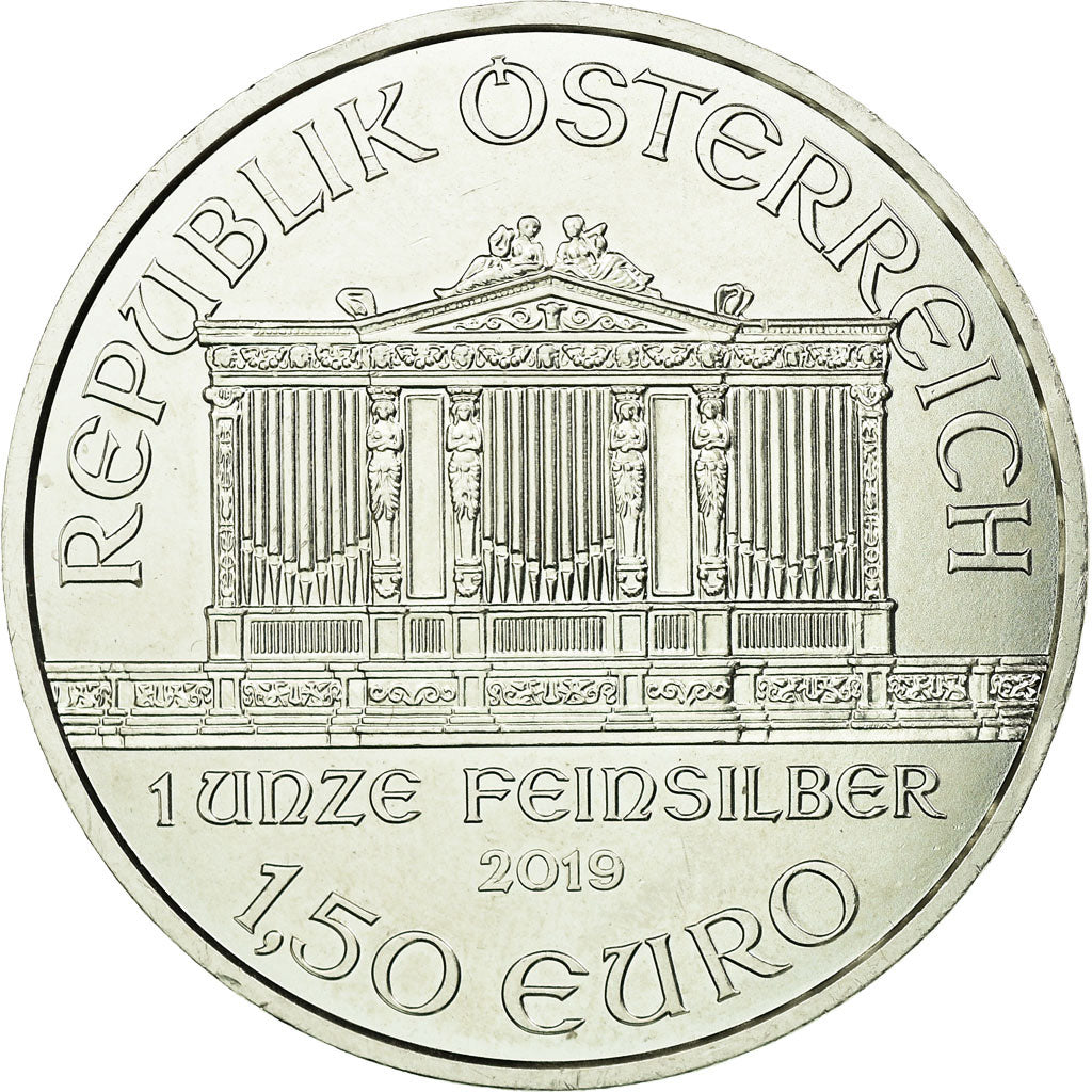 Coin, Austria, Philharmonic Orchestra, 1,5 Euro, 2019, MS(64), Silver