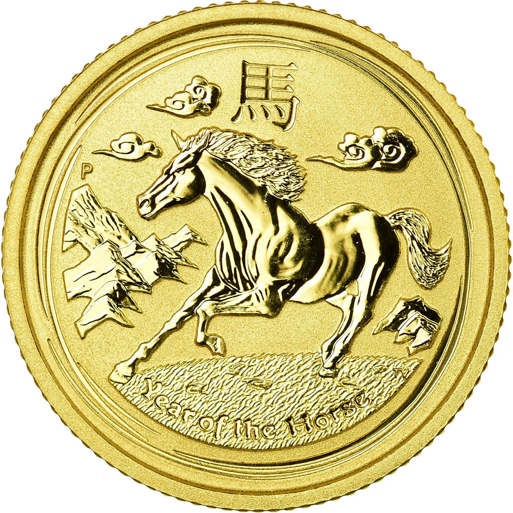 Coin, Australia, Elizabeth II, Lunar, 15 Dollars, 2014, MS(65-70), Gold