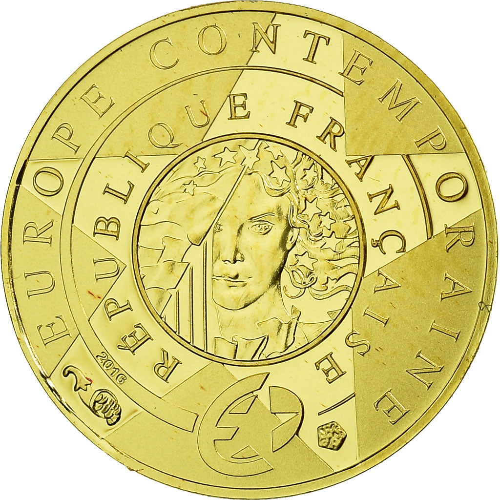 Frankrijk, Parijse munten, 5 Euro, Yves Saint Laurent, 2016, FDC, Goud