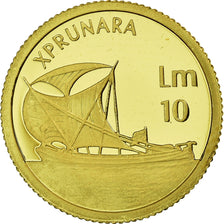 Coin, Malta, 10 Liri, 2002, British Royal Mint, MS(65-70), Gold, KM:119