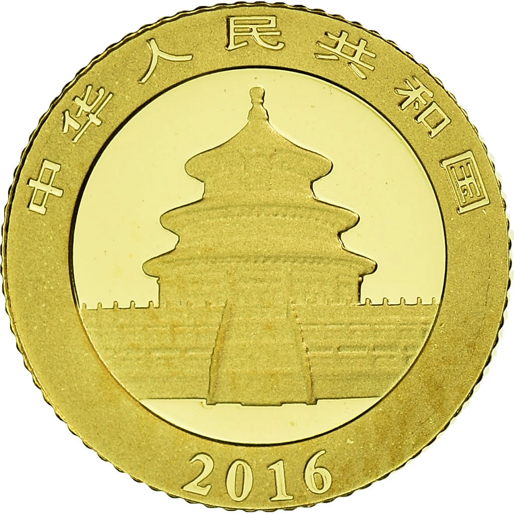 Coin, CHINA, PEOPLE'S REPUBLIC, Panda, 10 Yüan, 2016, MS(65-70), Gold