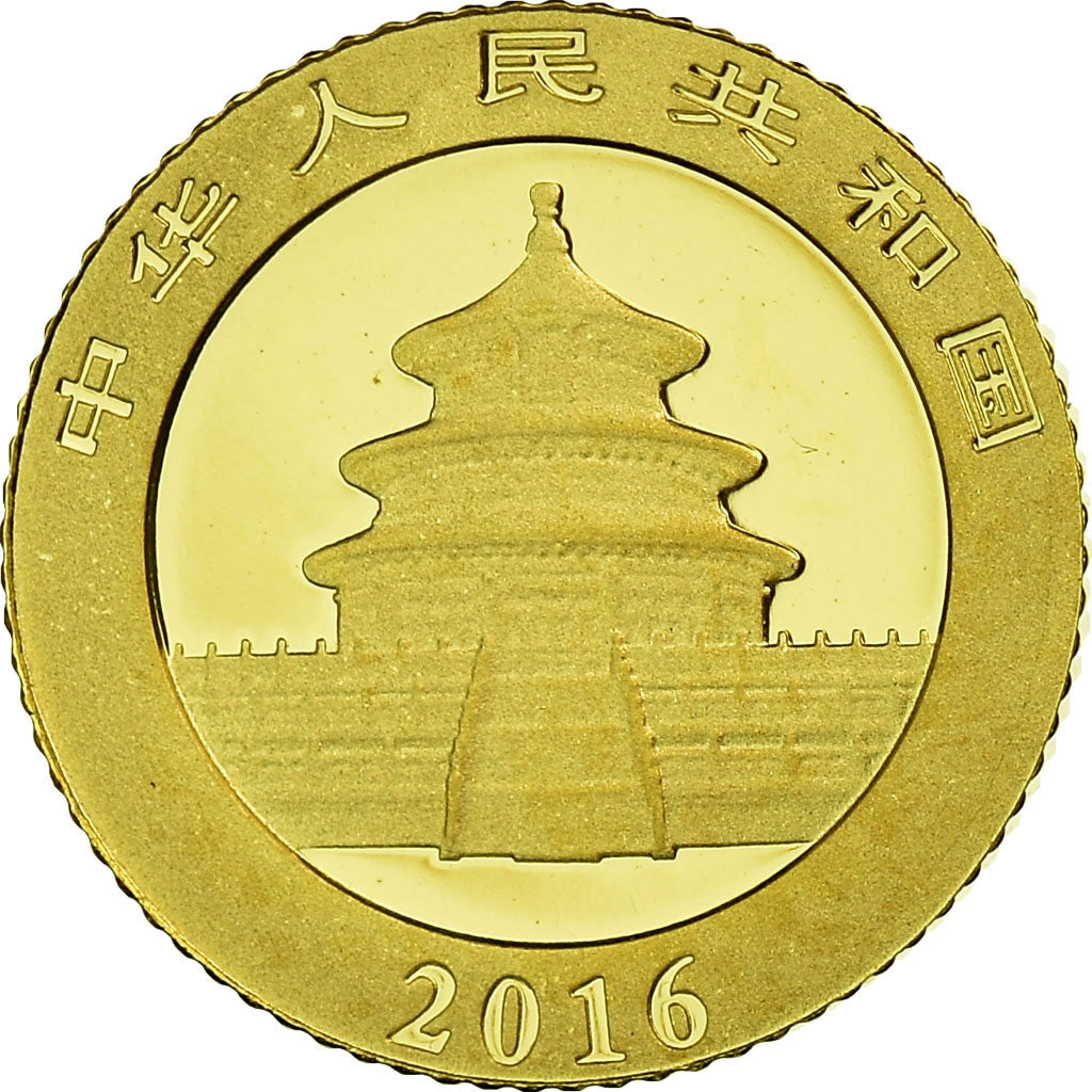 Coin, CHINA, PEOPLE'S REPUBLIC, Panda, 10 Yüan, 2016, MS(65-70), Gold