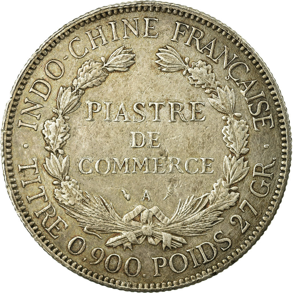 Münze, FRENCH INDO-CHINA, Piastre, 1924, Paris, SS, Silber, KM:5a.1