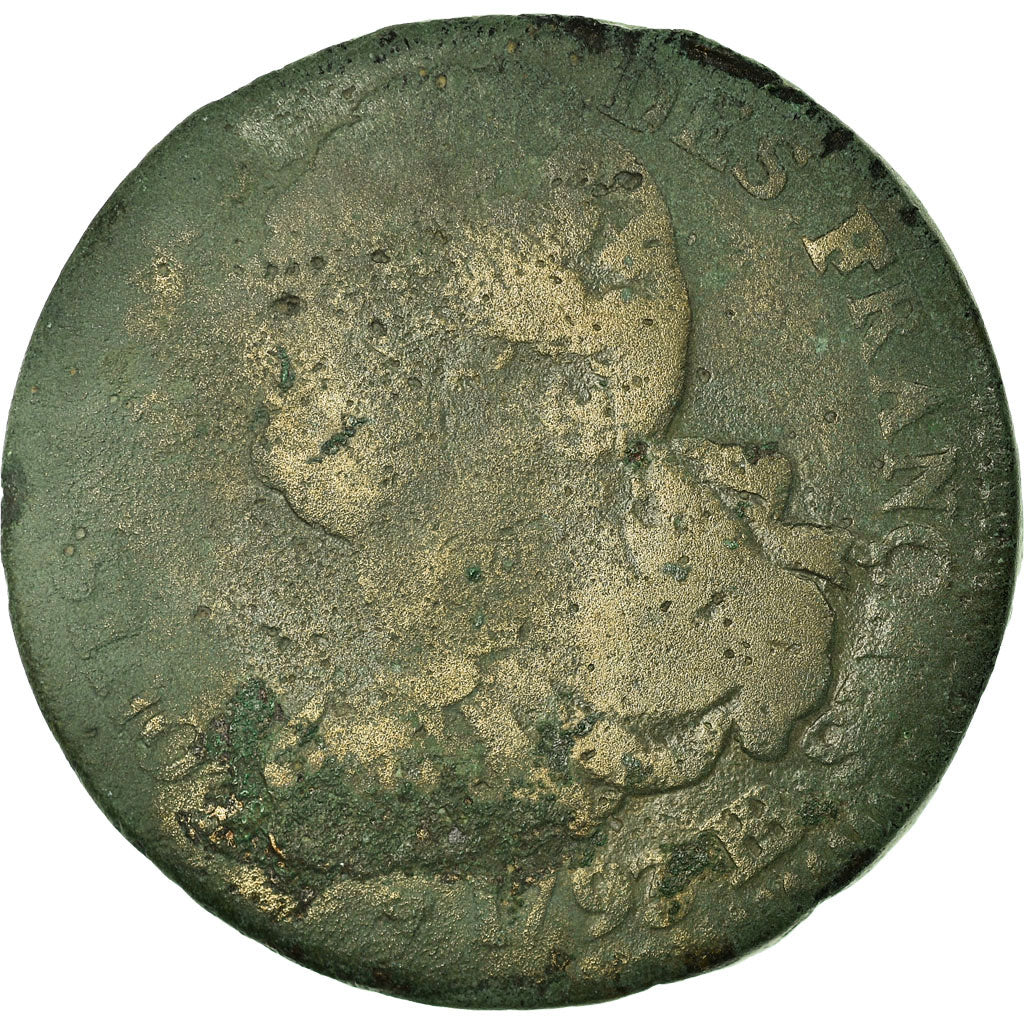 Münze, Frankreich, Louis XVI, 2 sols françois, 2 Sols, 1793, Strasbourg, SGE+