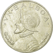 Moeda, Panamá, Balboa, 1947, AU(50-53), Prata, KM:13