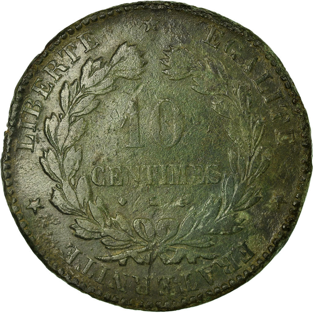 Munten, Frankrijk, Cérès, 10 Centimes, 1874, Bordeaux, FR, Bronze, KM:815.2