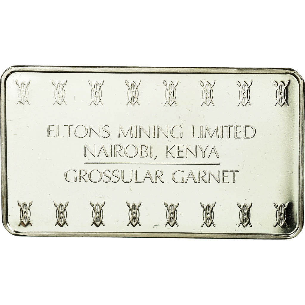 Kenya, Medal, Lingotin, Eltons Minig Limited, Grossular Garnet, Nairobi, MS(64)