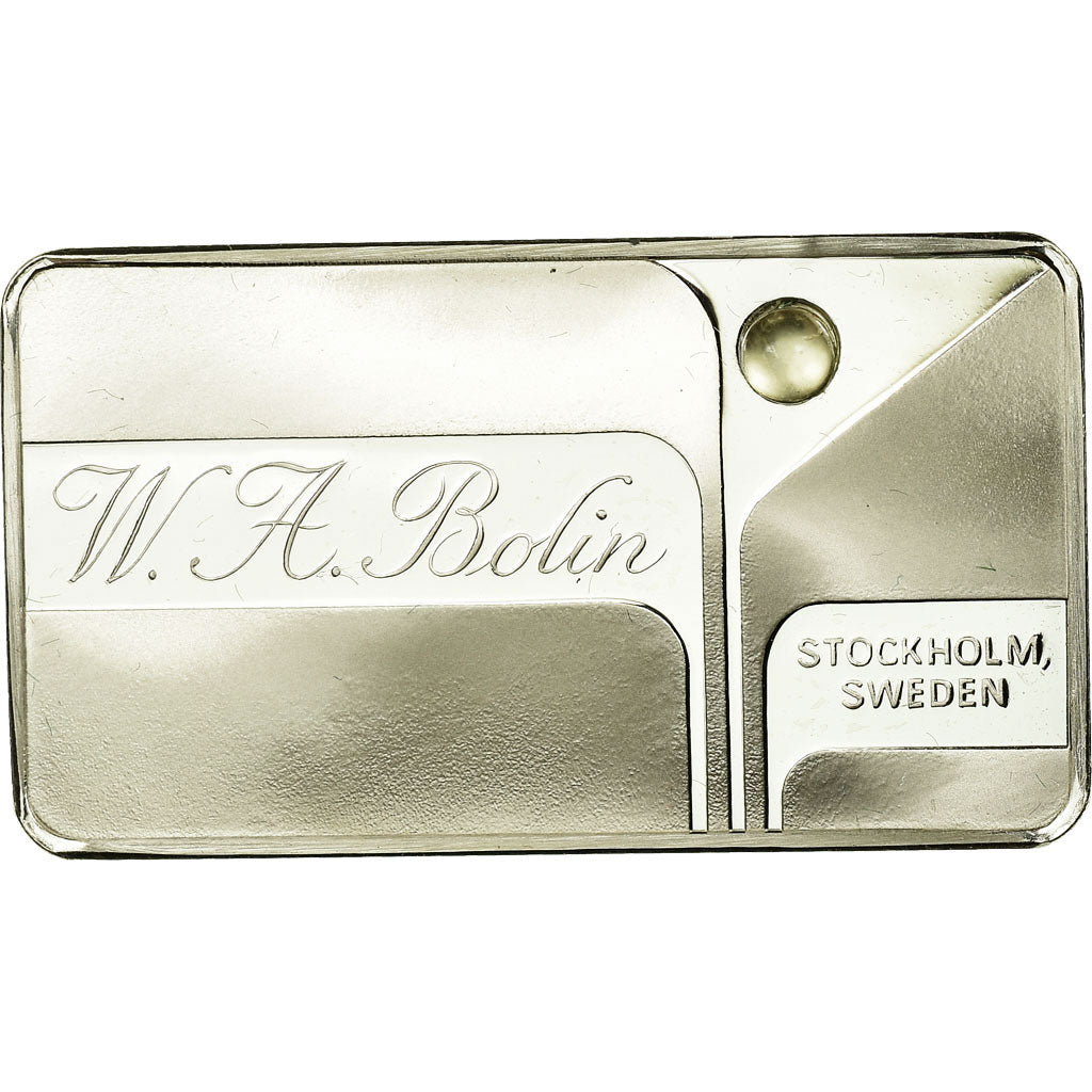 Sweden, Medal, Lingotin,W.A Bolin, Apatite, Stockholm, MS(65-70), Silver
