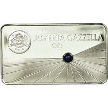 Chile, Medal, Lingotin, Joyeria Gazella, Lapis Lazuli, MS(65-70), Silver