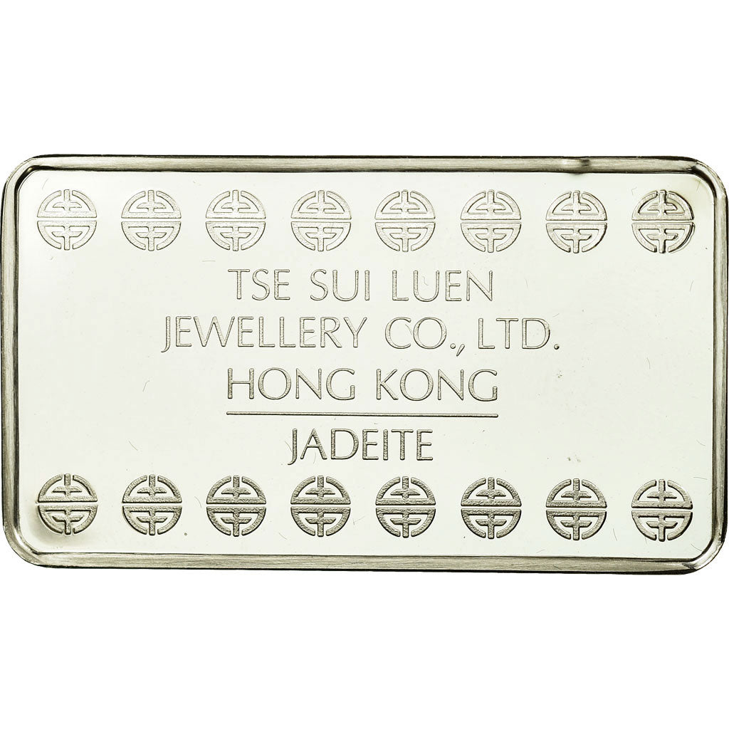 Hong Kong, Medal, Lingotin, Tse Sui Luen Jewellery CO., Jadeite, MS(64), Silver