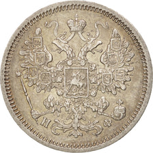 Russia, Alexander II, 15 Kopeks, 1865, St. Petersburg, Silver, KM:21