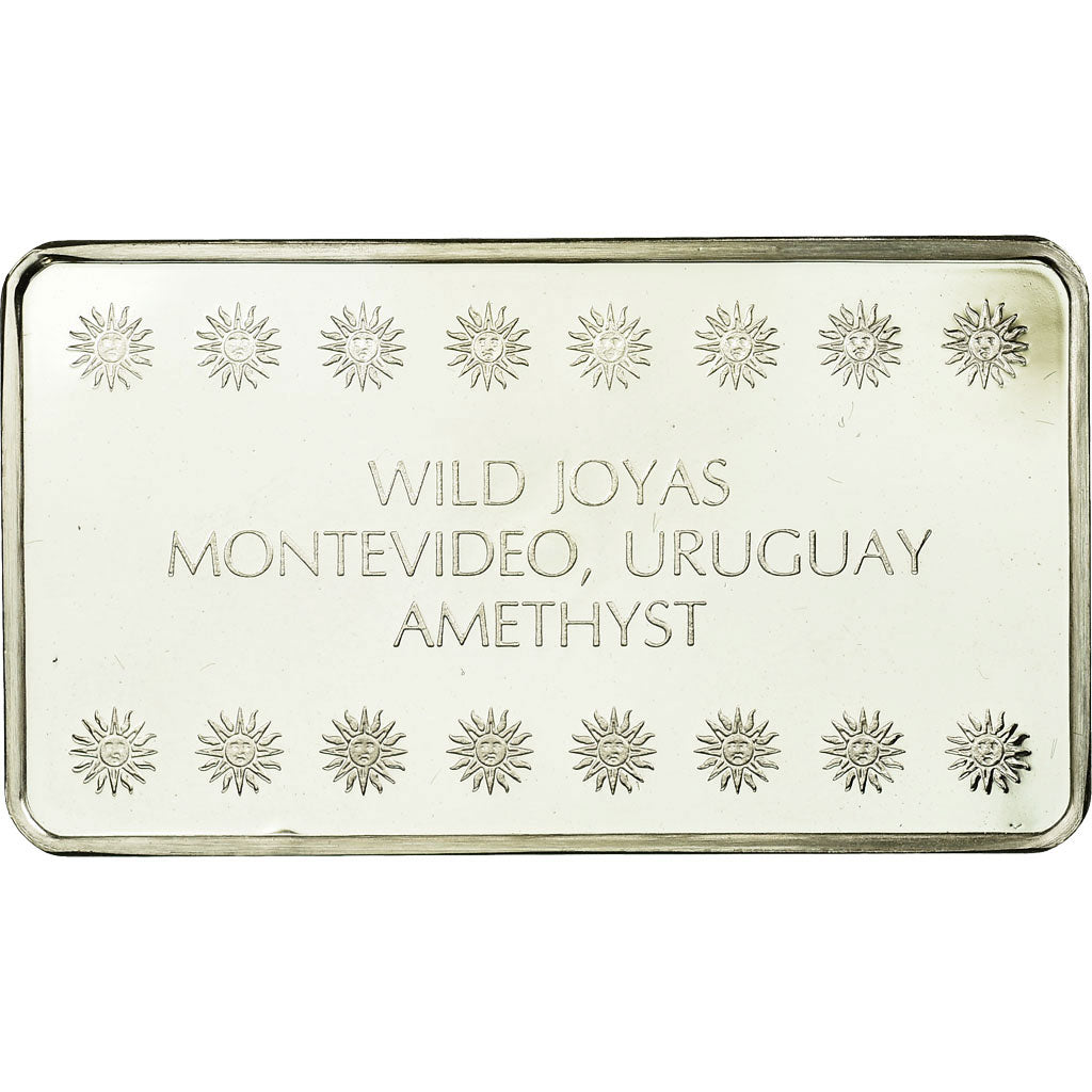 Uruguay, Médaille, Lingotin, Wild Joyas, Amethyst, Montevideo, SPL+, Argent