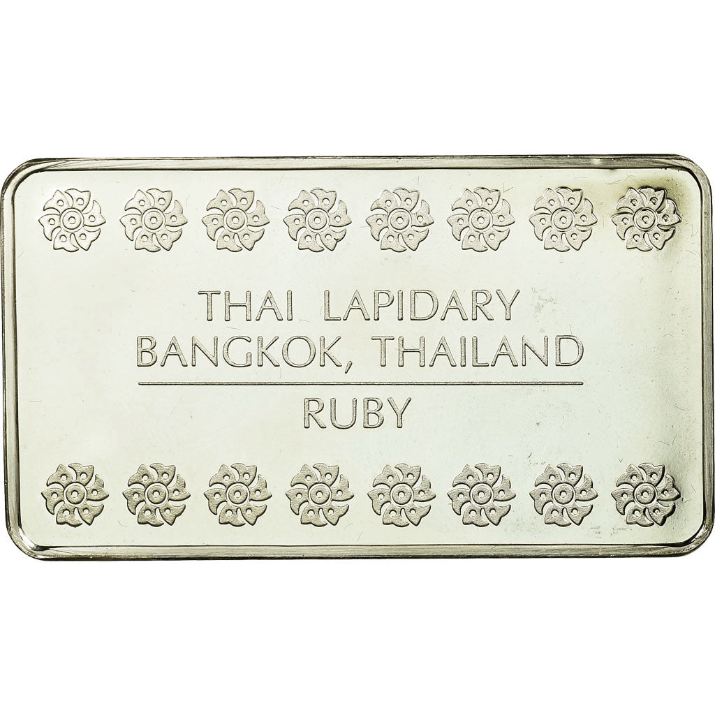 Thailand, Medaille, Lingotin, Thai Lapidary, Ruby, Bangkok, UNZ+, Silber